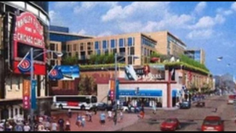 Alojamiento: Se propuso sustituir el McDonalds que se encuentra frente a Wrigley Field por un hotel boutique. El hotel incluirá 175 habitaciones, 75 espacios de estacionamiento y un gimnasio. Los peatones podrán atravesar la calle Clark por un puente conectando al hotel y con el estadio.