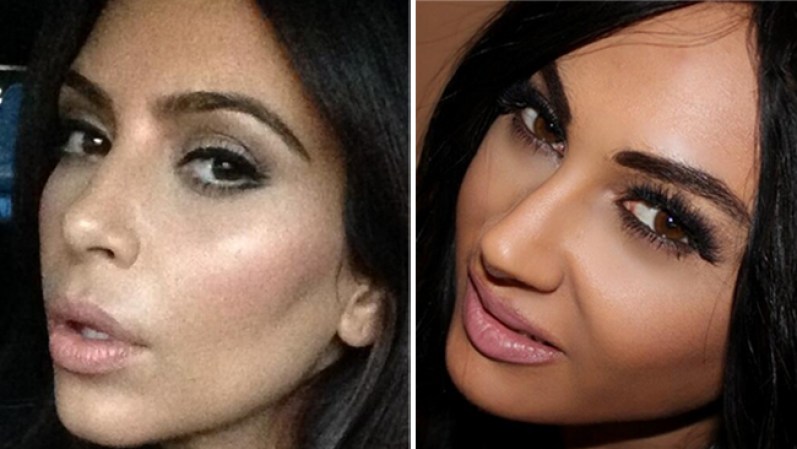 16 DE JULIO, 2014 - Claire Louise Leeson se ha hecho famosa por gastar miles de dólares en cirugías para poderse parecer a Kim Kardashian.