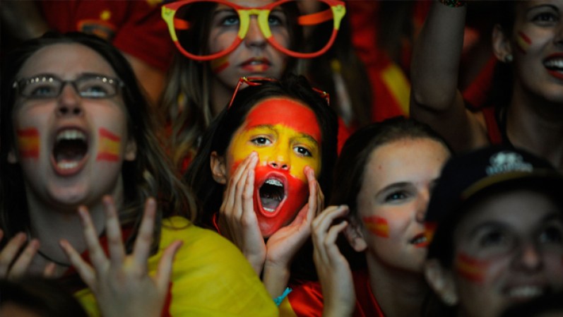 España celebra su histórico triunfo en la copa UEFA EURO 2012