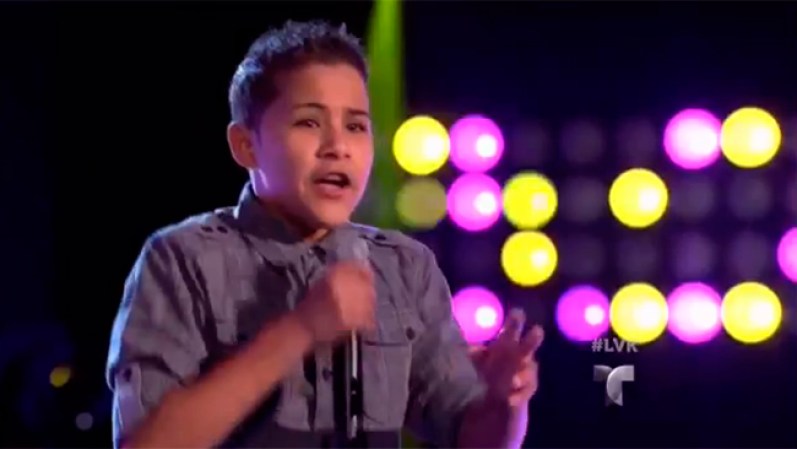 Joemyl Torres, de 13 años, y proveniente de Barranquitas, Puerto Rico, contó su origen humilde.