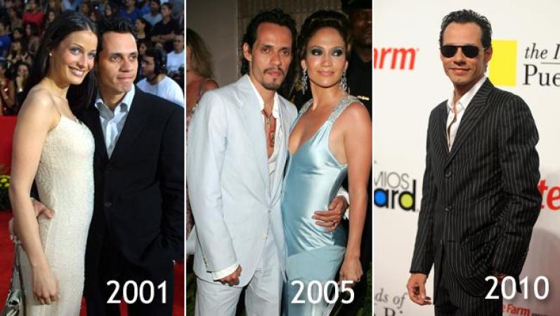 Marc Anthony<br /><br />Desde sus épocas de Dayanara Torres en 2001, pasando por JLo hasta llegar a nuestros días, el cantante ha conservado su look, con alguna que otra variante, un anteojo oscuro por aquí, una barbita crecida o un cuello desabotonado por allá.