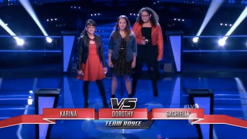 Segunda Batalla, la primera del #TeamRoyce se midieron Dorothy Milary (Puerto Rico), Karina Tirado (Humacao, Puerto Rico) y Sachielly Mercado (puertorriqueña que vive en Miami).