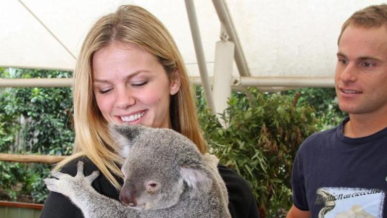 La estrella el tenis Andy Roddick se casó con la modelo Brooklyn Decker en 2009.