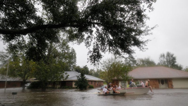 Las casas parecen "flotar" en el agua.