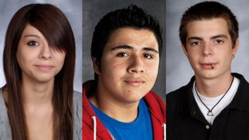 Los jóvenes fueron identificados como Alexis Banuelos, de 18 años de edad, de Naperville y Brian Herrera y Tyler Montgomery, ambos de 19 años de edad, de Plainfield.