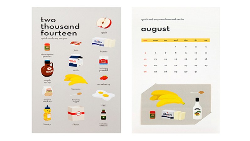 Calendario para recetas de Clap Clap. Disponible en etsy.com, $20.