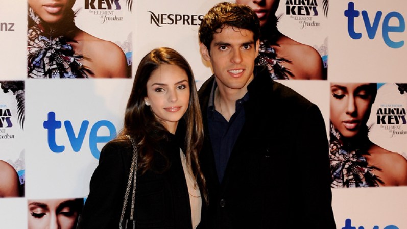 El futbolista Kaká y Caroline Celico se casaron en 2005 en Sao Paulo.