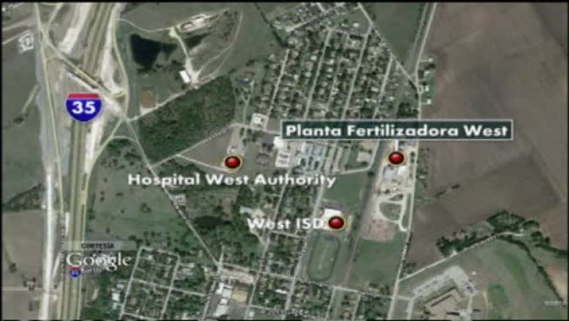 West, Texas está ubicado aproximadamente a 80 millas al sur de Dallas.