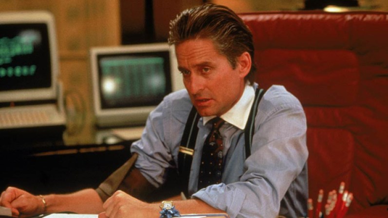 "Wall Street": Con su credo de que la avaricia es buena, Gordon Gekko (Michael Douglas) hace que las cosas indebidas se vean mucho más divertida. Lo malo de trabajar con un inversionista de esta calaña es que tienes que vender tu alma para poder hacerlo.