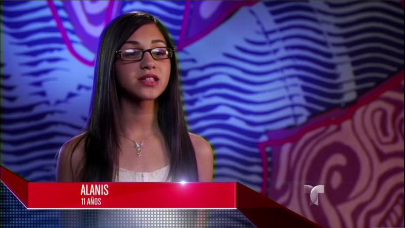 Alanis cantó “Don´t Stop Believing”. Paulina se sorprendió por la fuerza en la voz de la niña y fue la única que giró su silla.