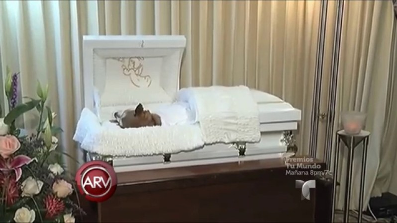 NOVIEMBRE, 2013: Hombre realiza velatorio de su perro en una funeraria. <br /><br /> Velan a perro en Puerto Rico <br />