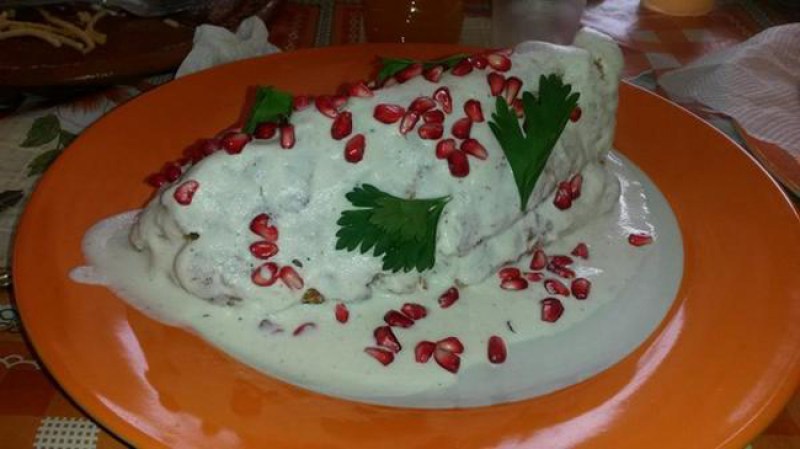 Chiles en Nogada, tradicional manjar mexicano.