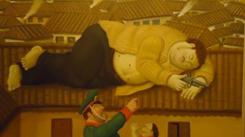 La muerte de Escobar, por Botero