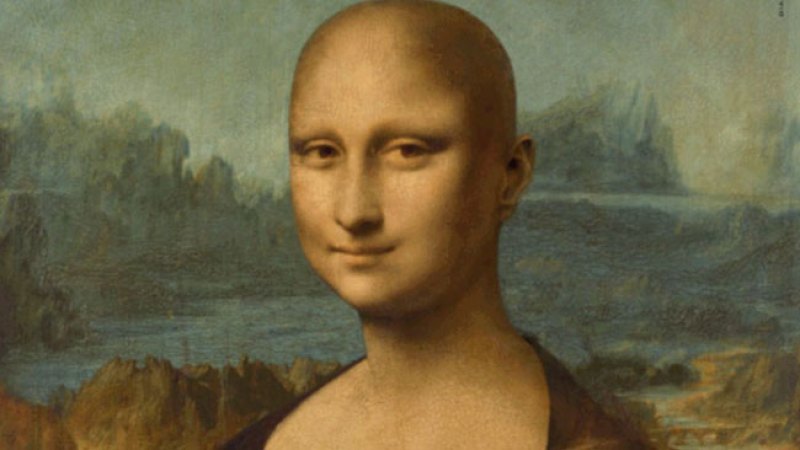 ¿Qué hace la Mona Lisa sin pelo?