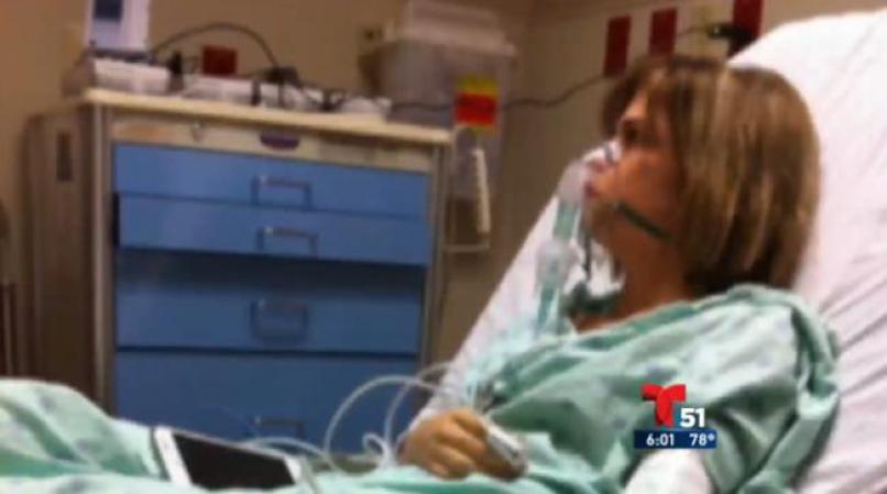 Dailen García hospitalizada.