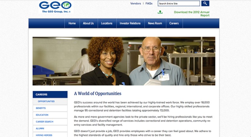 The Geo Group Inc <br /><br />Industria: Salud Mental <br /><br />Puestos de trabajo: Monitores, Supervisores, Servicio de Lavandería y Cocina, Área de Administración, Enfermeras <br /><br />Las plazas son para: Texas, California, Illinois, Florida