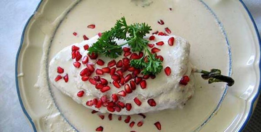 Chiles en Nogada, tradicional manjar mexicano.