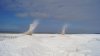 Se forman impresionantes “volcanes de hielo” en el Lago Michigan