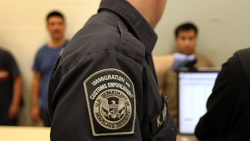 PHOENIX – APRIL 28:  Undocumented Mexican immigrants are photographed while being in-processed at the Immigration and Customs Enforcement (ICE), center on April 28, 2010 in Phoenix, Arizona. Across Arizona, city police and county sheriffs’ departments turn over detained immigrants to ICE, which deports them to their home countries. Last year ICE deported some 81,000 illegal immigrants from the state of Arizona alone, and with the passage of the state’s new tough immigration enforcement law, the number of deportations could rise significantly.  (Photo by John Moore/Getty Images)