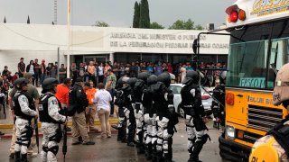 Guardia Nacional en albergue de migrantes en Coahuila