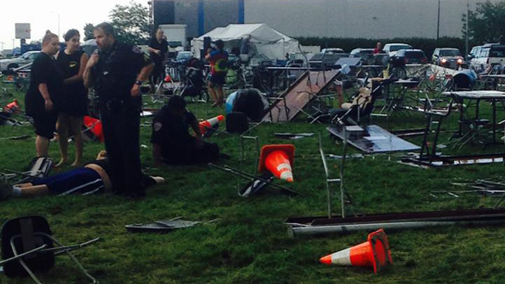 wood dale tent collapse
