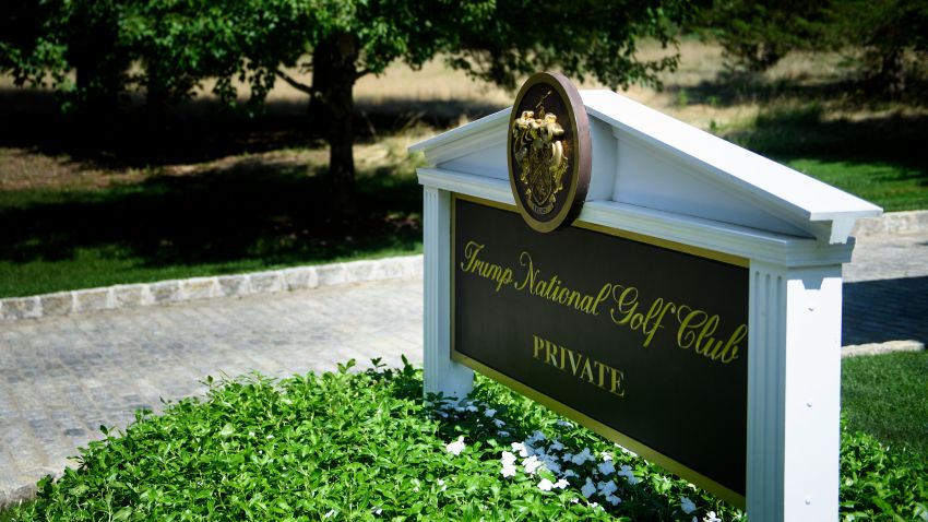 entrance to president trump's new jersey golf club