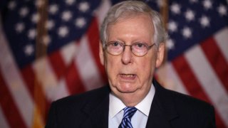 Senate Republican Leadership Address The Media After Their Weekly Policy Luncheons