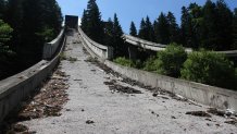 Abandoned Igman Olympic Jumps in Sarajevo, Bosnia and Herzegovina on July 14, 2015. (Photo by Jakub Porzycki/NurPhoto via Getty Images)