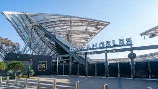 LOS ANGELES, CA - 09 DE OCTUBRE: Vistas generales del estadio Banc of California, sede del Los Angeles Football Club y sede de los Juegos Olímpicos de Verano 2028 el 09 de octubre de 2020 en los Ángeles, California