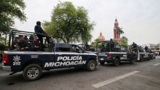 Vehículos de la Policía de Michoacán