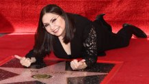 LOS ANGELES, CALIFORNIA - NOVEMBER 03: Ana Gabriel during her Hollywood Walk of Fame Star Ceremony at Hollywood Walk of Fame on November 03, 2021 in Los Angeles, California. (Photo by Tommaso Boddi/Getty Images)