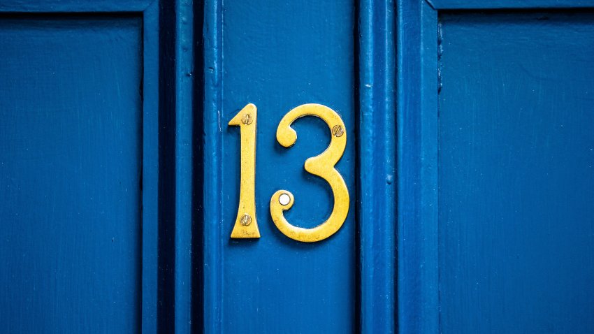A door with the number 13.