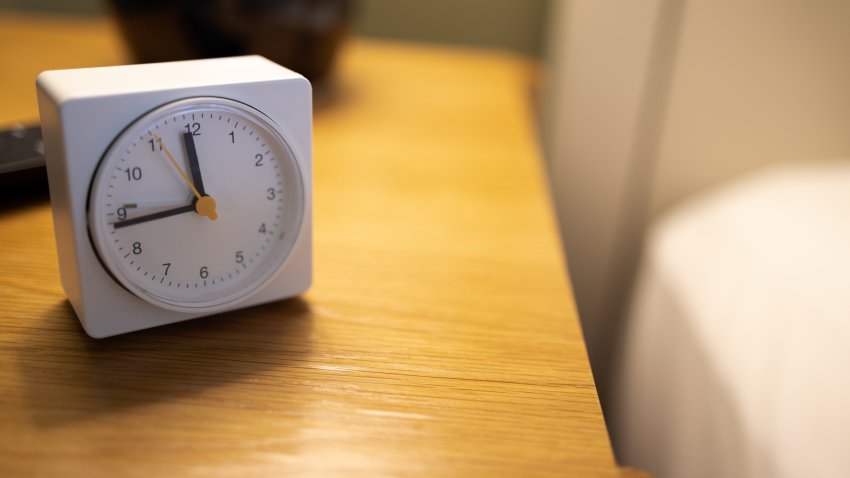 small white modern retro style alarm clock ~ shot with canon eos R5