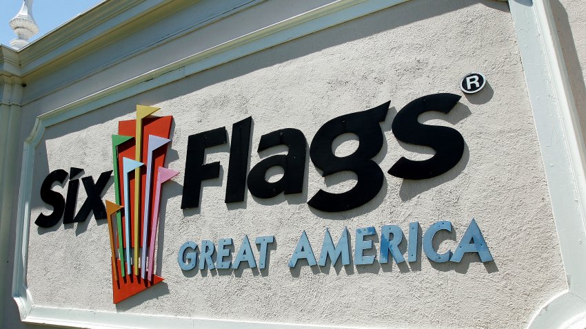 GURNEE, IL – MAY 24:  Signage lies near the entrance to Six Flags Great America May 24, 2005 in Gurnee, Illinois. Looking to protect park visitors, Six Flags now has information printed on the back of their season passes regarding sex offenders’ rights on visiting their parks. On the current season pass, Six Flags has wording stating it reserves the right to deny admission of anyone convicted of a sex crime or anyone required to be registered as a sex offender. The policy is included on season passes to all its 30 parks nationwide.  (Photo by Tim Boyle/Getty Images)