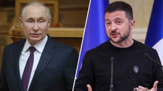 Vladimir Putin and Volodymyr Zelenskyy