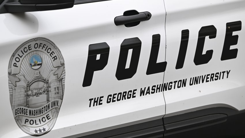 WASHINGTON DC, US – APRIL 07: Police officers cordon off the scene after a body found shot near George Washington University Hospital in Washington DC, United States on April 07, 2023. (Photo by Celal Gunes/Anadolu Agency via Getty Images)