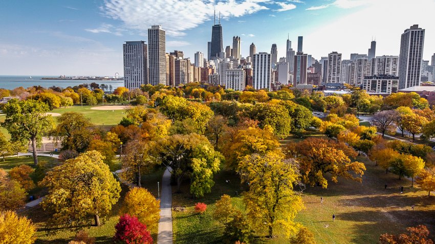 Lincoln Park in Chicago during Fall