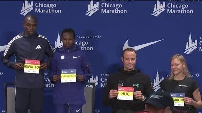 Los atletas se alistan para el maratón de Chicago