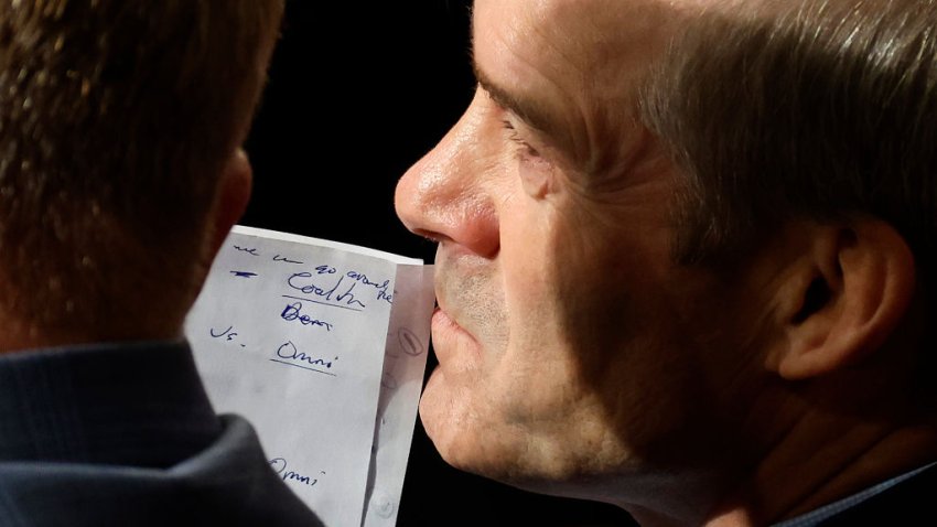 WASHINGTON, DC – OCTOBER 18: U.S. Rep. Jim Jordan (R-OH) listens as the House of Representatives holds its second round of voting for a new Speaker of the House at the U.S. Capitol on October 18, 2023 in Washington, DC. House Judiciary Committee Chairman Jim Jordan (R-OH) failed in his bid to become Speaker of the House on Tuesday after all Democrats and 20 members of his own party declined to vote for him. The House has been without an elected leader since Rep. Kevin McCarthy (R-CA) was ousted from the speakership on October 4 in a move led by a small group of conservative members of his own party. (Photo by Chip Somodevilla/Getty Images)