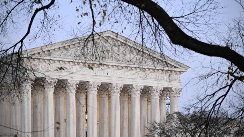 The US Supreme Court is seen in Washington, DC on November 13, 2023. The US Supreme Court unveiled an ethics code following a series of scandals over lavish gifts and luxury vacations received by some of its justices. The nine members of the nation’s highest court are the only federal judges not explicitly subject to ethical oversight, and pressure has been mounting from Democrats in the Senate for them to adopt a code of conduct. (Photo by Mandel NGAN / AFP) (Photo by MANDEL NGAN/AFP via Getty Images)