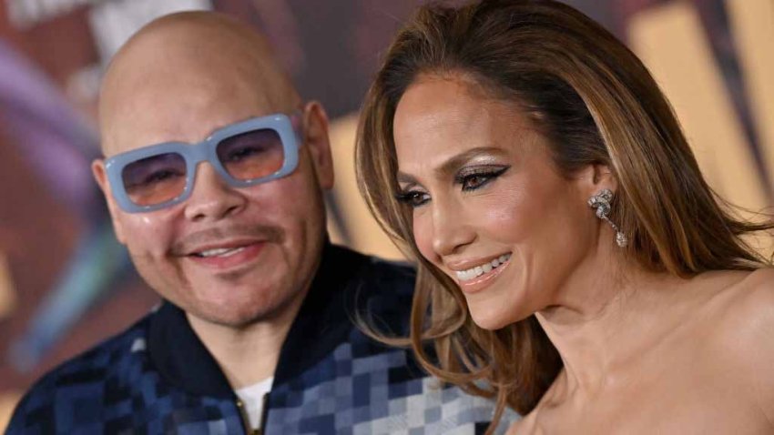 HOLLYWOOD, CALIFORNIA – FEBRUARY 13: Fat Joe and Jennifer Lopez attend the Los Angeles Premiere of Amazon MGM Studios “This Is Me…Now: A Love Story” at Dolby Theatre on February 13, 2024 in Hollywood, California. (Photo by Axelle/Bauer-Griffin/FilmMagic)