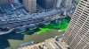 El río Chicago se pinta de verde, mira aquí el antes y después en segundos