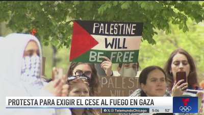 Estudiantes protestan para exigir cese al fuego en Gaza