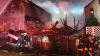 Bomberos luchan contra un incendio en un edificio en Pilsen