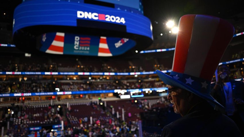 Democrats gather for the third day of the DNC at the United Center on Aug. 21, 2024, in Chicago.