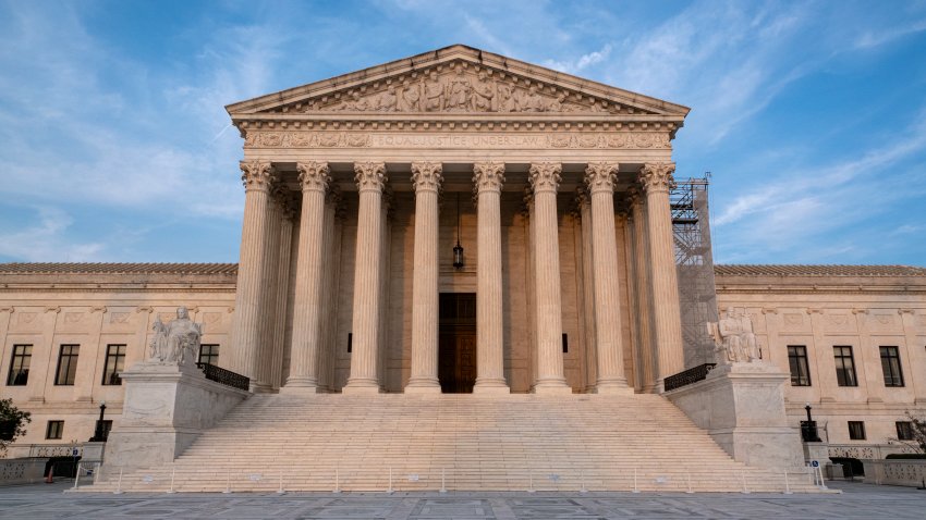 The afternoon sun shines on the U.S. Supreme Court on August 25, 2024, in Washington, DC.