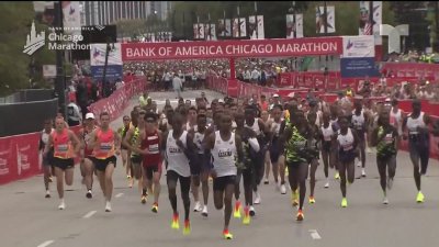 Salida de los corredores élite del Bank of America Chicago Marathon 2024