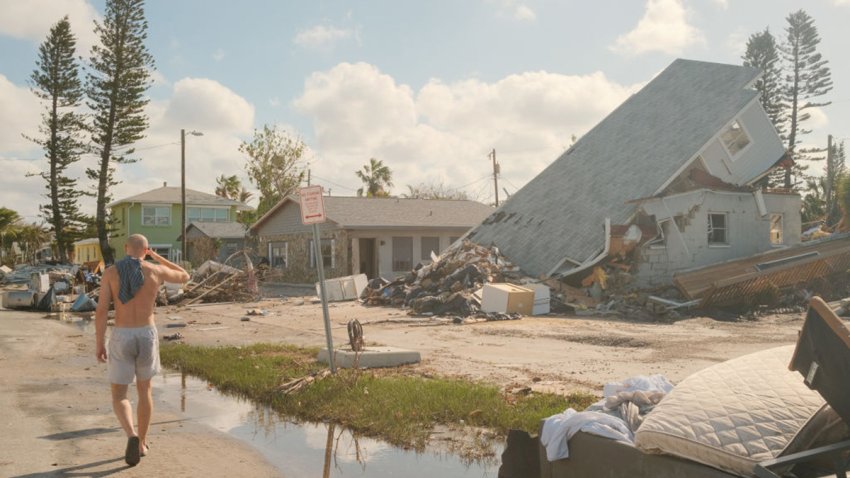 Destroyed homes after Hurricane Milton in St. Pete Beach, Florida, US, on Thursday, Oct. 10, 2024. More than 3 million people are without power as of Thursday morning, after Hurricane Milton and crossed the state. Photographer: Tristan Wheelock/Bloomberg via Getty Images