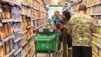 Plainview, N.Y.: Shoppers check out the Amazon Fresh store during its grand opening on Oct. 24, 2024, in Plainview, New York. (Photo by Howard Schnapp/Newsday RM via Getty Images)