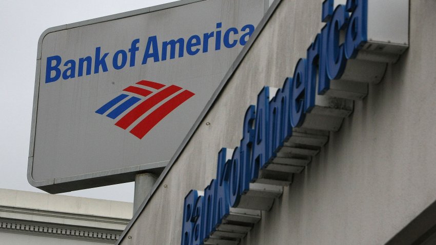 SAN FRANCISCO – JANUARY 20:  The Bank of America logo is displayed on the side of a Bank of America branch office January 20, 2010 in San Francisco, California. Bank of America reported a fourth quarter loss of $5.2 billion or 60 cents a share compared to $2.4 billion or 48 cents one year ago.  (Photo by Justin Sullivan/Getty Images)